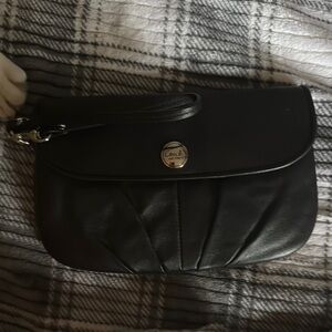 Coach Black Leather Clutch
